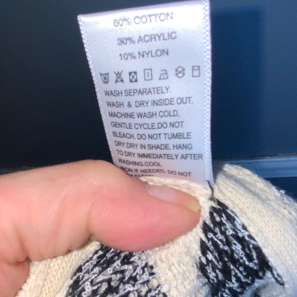 Buc-ee’s Striped Hoodie Sweatshirt Tunic - Black and Cream - Boho Hippie - XL - Picture 8 of 8